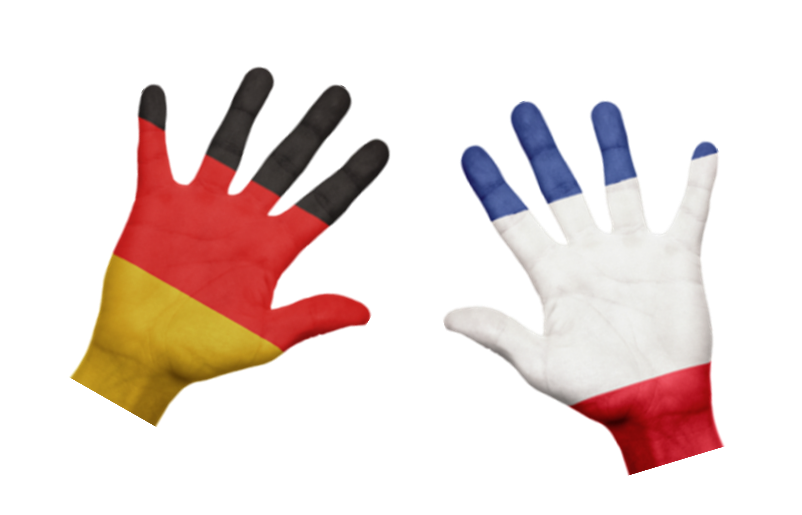 Hände Deutschland - Frankreich