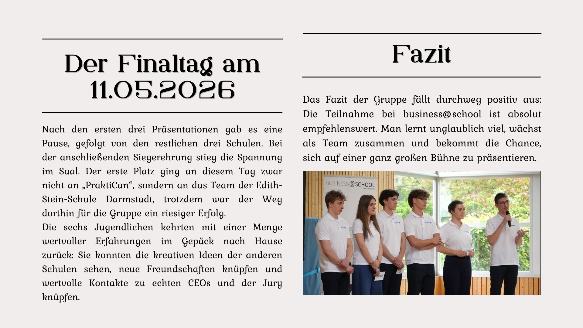 Das Team „PraktiCan“ im großen Finale - 4
